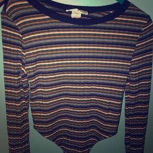 Stripey crop top fitted